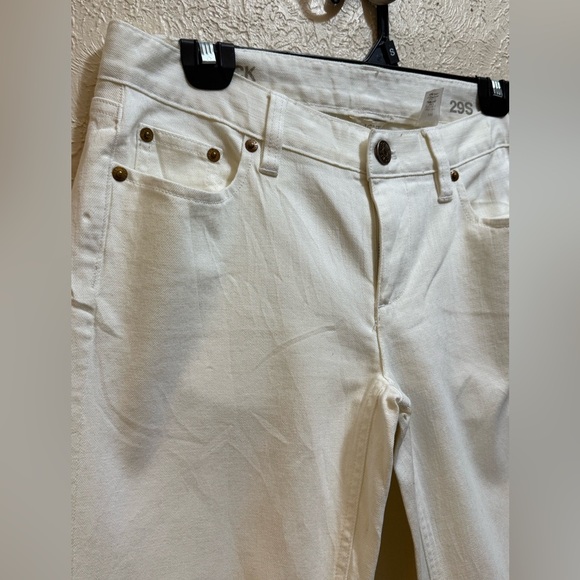 J.Crew White Womens Matchstick Jeans Size 29S Mid-rise Cotton Stretch NWT - Picture 3 of 7